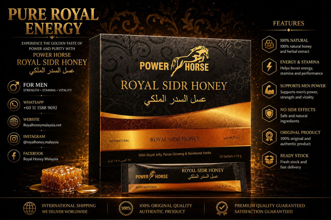 Power Horse Royal Sidr Honey for Men Energy, Stamina, and Vitality Support
