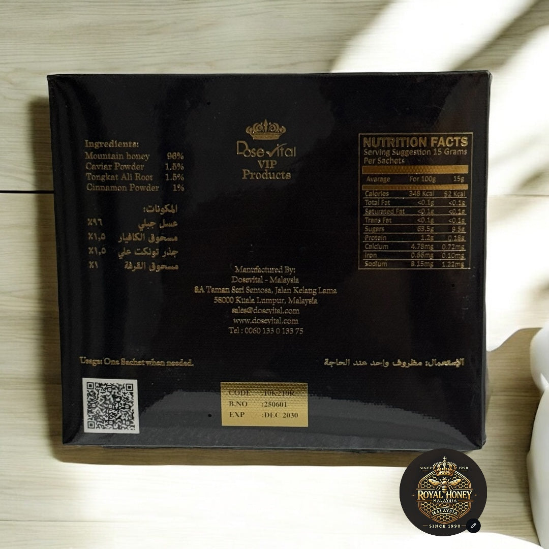 Vita Dose VIP Vital Honey 24 Sachets (10g Each)