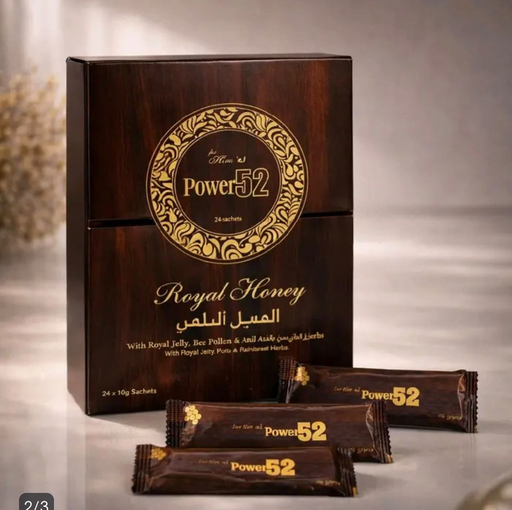 Power52 Royal Honey for Him – 24 Sachets | Malaysian Royal Honey