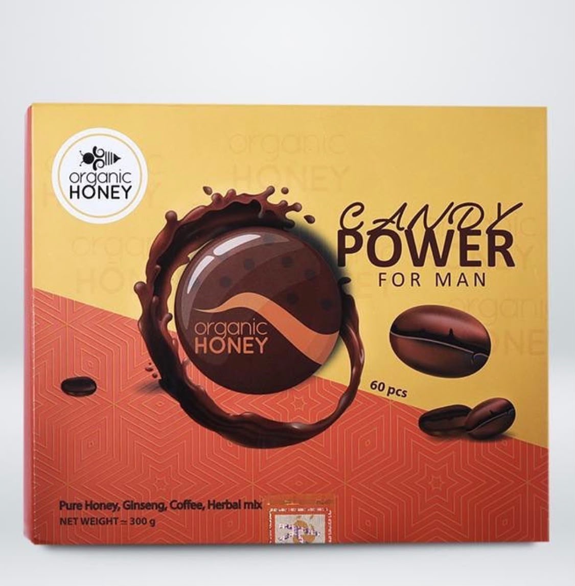 Organic Honey Candy Power for Men – 60 Pieces | 300g