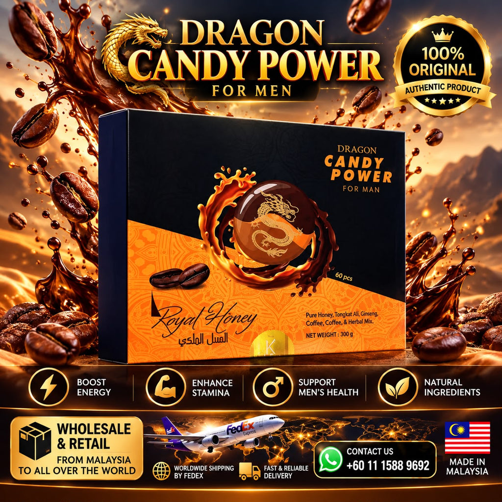 Dragon Candy Power for Men – 60 Pieces (300g) | Malaysian Royal Honey Herbal Candy